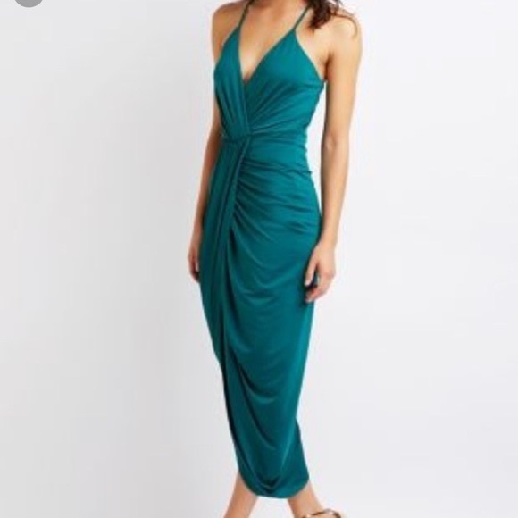Asymmetrical Wrap Maxi Dress - Picture 2 of 5